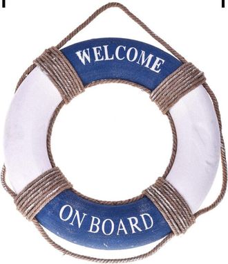 Trade Shop Trade Shop - Salvavidas Decorativo De Pared En Madera Decoraci&oacute;n Del Hogar Muebles Marinos