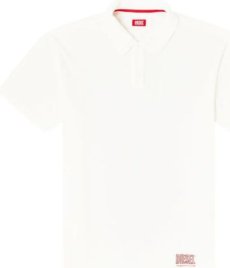 Diesel Joshua-D-Core embroidered short-sleeves polo shirt - Bianco