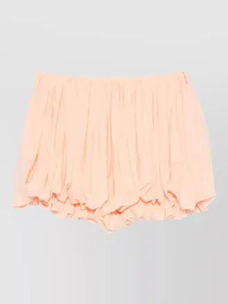 Chlo&eacute; silk mini skirt bubble hem pleated