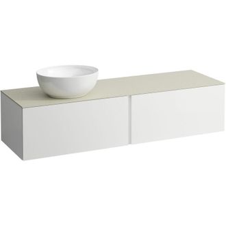 Laufen Il Bagno Alessi Cajonera, Encimera De Piedra Calce Avorio, - Laufen