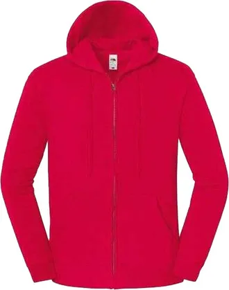Fruit Of The Loom Fruit of the Loom Unisex Adult Iconic Premium Full Zip Hoodie (Rood)