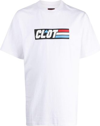 Clot logo-print cotton T-shirt - men - Cotton - M - White