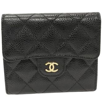 Chanel Pre-owned Vintage Portemonnee - Dames - Pre-owned - Zwart - Maat: ONE Size Leer