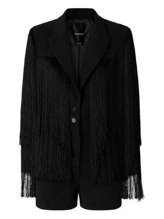 Pinko fringed playsuit - Black