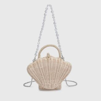 Urban Expression Womens Erica Seashell Crossbody Bag In Ivory