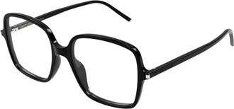 Saint Laurent Glasses, female, Black, Size: 53 MM Oversized Square Optical Frame