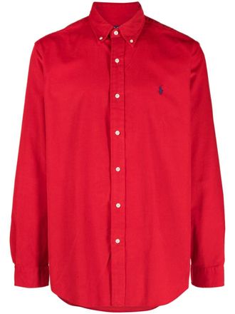 Polo Ralph Lauren logo-embroidered cotton shirt - Blue
