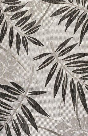 Jonathan Y Designs Havana Tropical Palm Leaf Indoor/Outdoor Area Rug in Gray/black at Nordstrom, Size 3Ft 0In X 5Ft 0In
