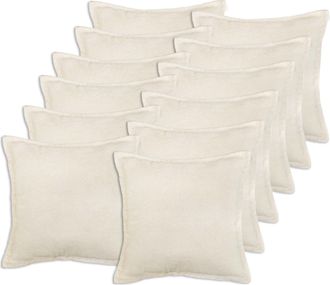 vidaXL Funda De Almohada 12 Pcs Houten Crema 45 X 45 Cm Boucl&eacute; Vidaxl
