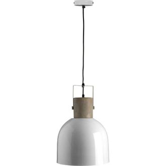Premier Housewares Interiors by Premier White Pendant Light, Pendant Ceiling Light, Easy Installation Down Light with Sleek Rod