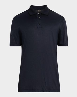 Tシャツ・カットソー Brioni SS25 Brioni LS Shirt (UJRA0L PC608 9200) Brioni logo-embroidered Cotton T-shirt | Blue | FARFETCH
