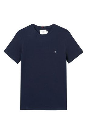Les Deux Cotton Piqu&eacute; Crewneck T-Shirt in 4646-Dark Navy at Nordstrom, Size Xx-Large