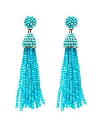 Liv Oliver 18K Plated 18.75 Ct. Tw. Turquoise Earrings