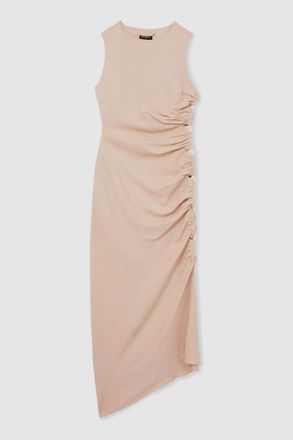 Reiss Womens Beige Cut Out Rope Cord Maxi Dress, Size: 10