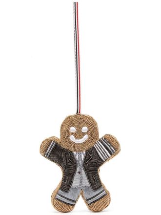 Thom Browne Decorazione Gingerbread Man con ricamo - Oro