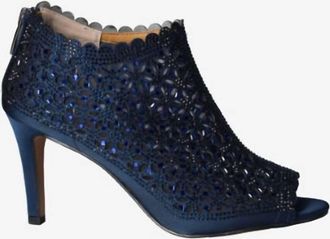 J. Rene&eacute; Womens Radita Shooties In Navy Satin/rhinestones