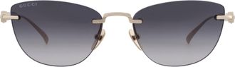 Gucci Grey Gradient Cat Eye Ladies Sunglasses GG2063S 001 55