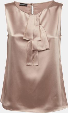 Emporio Armani Pink Satin Sleeveless Top