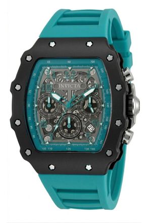 Invicta Racing 69730 Herenhorloge - Quartz Uurwerk - Acryl met Zilveren Wijzerplaat - 44 mm