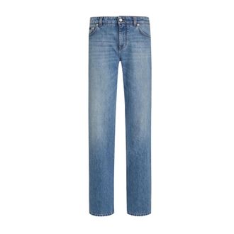 Dolce & Gabbana Straight Jeans, female, Blue, Size: S Straight Jeans