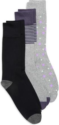 Ted Baker Assorted 3-Pack Crew Socks in Black at Nordstrom Rack