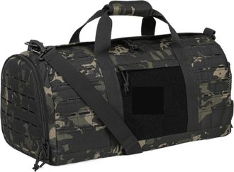 Generic 40L Sport Gym Bag Tactical Travel Duffel,Compatible For Men survival Fitness Training Basketball Weekender(BlackCP)