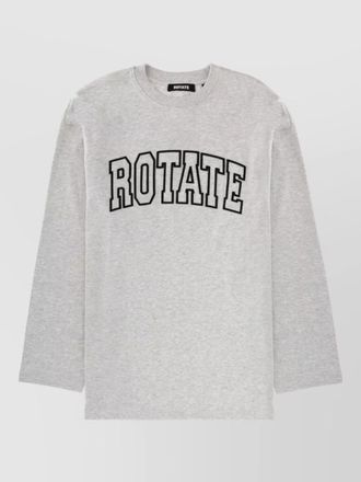 Rotate long sleeve crew neck womens top