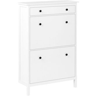 Beliani Scarpiera in MDF bianco a 2 scomparti per 10 paia di scarpe Gibson