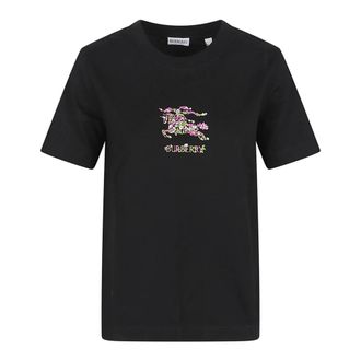 Burberry T-Shirts, female, Black, Size: S Printed T-shirt