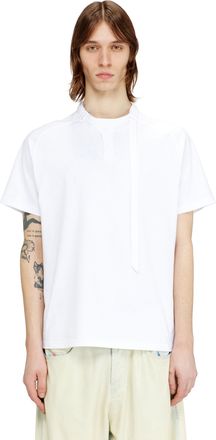 Diesel T-shirt with biker neck strap - T-Shirts - Man - White