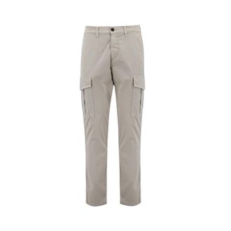Eleventy Slim-fit Trousers, male, Beige, W38, Cargo Stretch Cotton Trousers