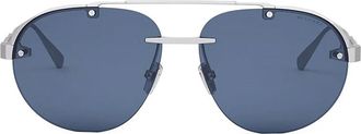 Bulgari BV40052U 17V Mens Sunglasses Silver Size 60