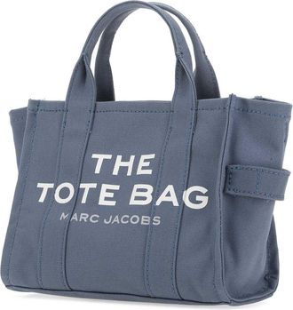 Marc Jacobs Womens Tracolla Tote Blue Cotton