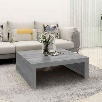 vidaXL Vidaxl - Mesa De Centro Madera De Ingenier&iacute;a Gris Sonoma 100x100x35 Cm