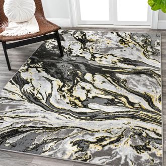 Jonathan Y Designs Swirl Marbled Abstract Area Rug