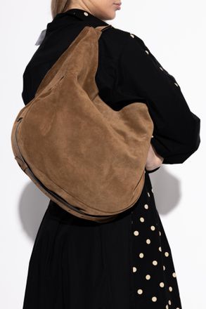 Moschino Suede Handbag, Womens, Brown