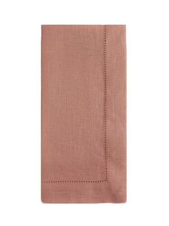 Anaya with Love Linen Hemstitch Napkin Set in Light Copper at Nordstrom