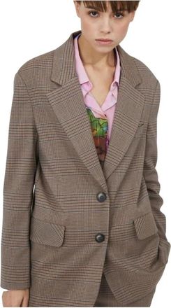 Silvian Heach Sportjas - Dames - Blazers - Bruin - M - Polyester - Jassen