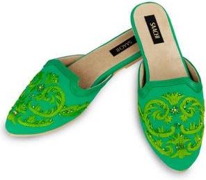 Saachi Enchanted Flora Mule in Green at Nordstrom Rack, Size 10