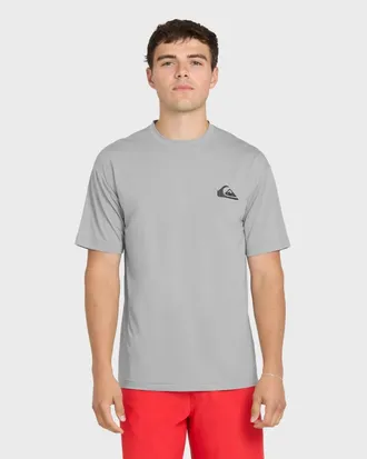 Quiksilver Everyday T-Shirt Mens Gray Stretch Short Sleeve Surfing GBO 96