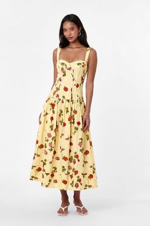 Nicholas Makenna Corset Dress in Fallen Roses at Nordstrom, Size 10