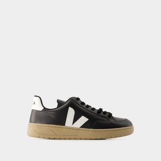 Veja V-12 Sneakers - Veja - Leer - Zwart/Wit