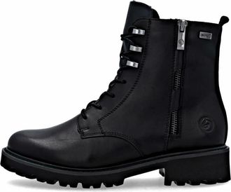 Remonte Veterschoen Enkellaars - Dames - Schoenen - Zwart - Maat: 42 EU Leer