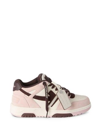 Off-white Scarpe da ginnastica in pelle bianco sporco fuori ufficio