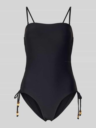 Marc O'Polo Badeanzug mit Label-Schriftzug Modell ABSTRACT FLORAL in Black, Gr&ouml;&szlig;e XL