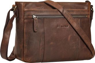 STILORD Bianca Medium Leather Bag for Women Vintage Womens Handbag Crossbody Ladies Shoulder Bag Across Body Genuine Leather Bags with Compartments and Zip Co