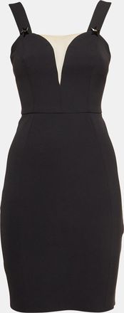 Elisabetta Franchi Black Stretch Crepe Sheath Mini Dress