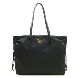 Prada Black Nero Nylon Shoulder Bag Tote Bag (Pre-Owned)