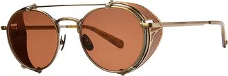 Garrett Leight OCAMPO SUN ATG-ELX/SFO Mens Sunglasses Gold Size 49