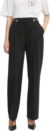 Karl Lagerfeld Wijde Broek - Dames - Straight fit broeken - Zwart - XS - Polyester - Broeken